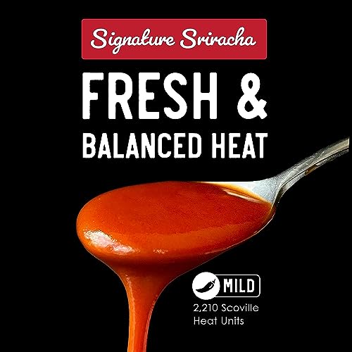 Fix Hot Sauce, Sriracha Sauce - Sriracha Chili Sauce, Organic Red Chili Peppers, Spicy & Bold Flavor, Non-GMO, Gourmet, Sriracha Sauce Hot, Great in Pho or Ramen - Signature Flavor, 18 Oz, 2-Pack