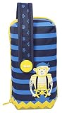 Kit de 4 estuches extraíbles con contenido de color azul marino, con personajes