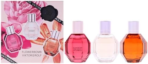 Viktor and Rolf Flowerbomb Trio Set 0.24oz Flowerbomb, Ruby Orchid, Tiger Lily Women 3 Pc Mini Gift Set