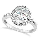 Siyaempirefz moissanite Engagement Ring oval shape 8.25 carat gemstone weight moissanite gift solid white gold designing band womens ring (9K WHITE GOLD, 8.5)