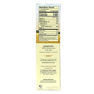 Flahavans Irish Rolled Oats, 16 Ounce. Quick Cooking Oatmeal, Ready in 3 Minutes. 100% Whole Grain Oats, Non-GMO Verified, Field to Spoon
