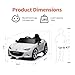 TCARAIWEN 12V Ride On Car for Kids, Mazda MX-5 Licensed Electric Vehicle with Remote Control, Bluetooth Player,White
