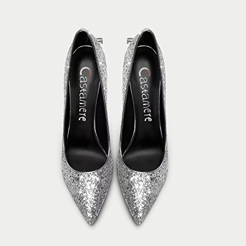 Castamere Women Stiletto High Heel Close Pointed Toe Slip-on Pumps Bow-Knot Wedding Party Sexy Dress Classic Shoes4