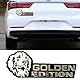 fabisup Hunde-Autoabzeichen, Laserschnitt, 3D-Auto-Aufkleber, Gold, Universal, Auto, LKW, Wohnmobil, Motorrad, Boot (Golden Retriever)