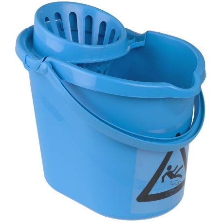 Secchio per scopa a frange 12 litri colore blu