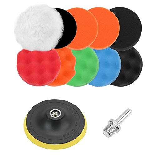 FAQBILL 12Pcs Buffer Drill Wheel Polisher Accessories Sponge Car Polisher Waxing Pads Buffing Kit Paint Care Car Polishing Pad