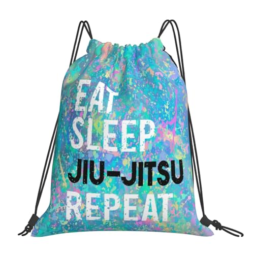 Eat Sleep Jiu- Jitsu Repeat Drawstring Backpack Gym Sack Sports String Bag Drawstring Sackpack For Women Men Eat Sleep Jiu- Jitsu Repeat Drawstring Backpack Gym Sack Sports String Bag Drawstring Sackpack For Women Men