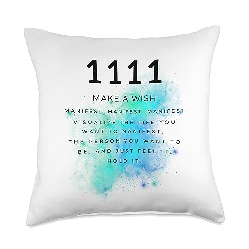1111 Angel Number Spiritual Guide Message Spirituality Throw Pillow