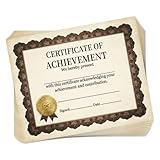 TNKBREEZE 30 Stück Vintage Spitze Personalisierte Urkunden 25x20cm Leere Auszeichnungsurkunden Papier für Schule Zuhause Büro Tiere Party Urkundenpapier für Auszeichnungen Geburtstagsfeiern
