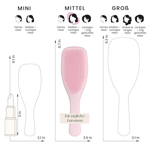 Nahaufnahme der intelligenten Zahnstruktur der Tangle Teezer Ultimate Detangler - Detailansicht von Tangle Teezer...