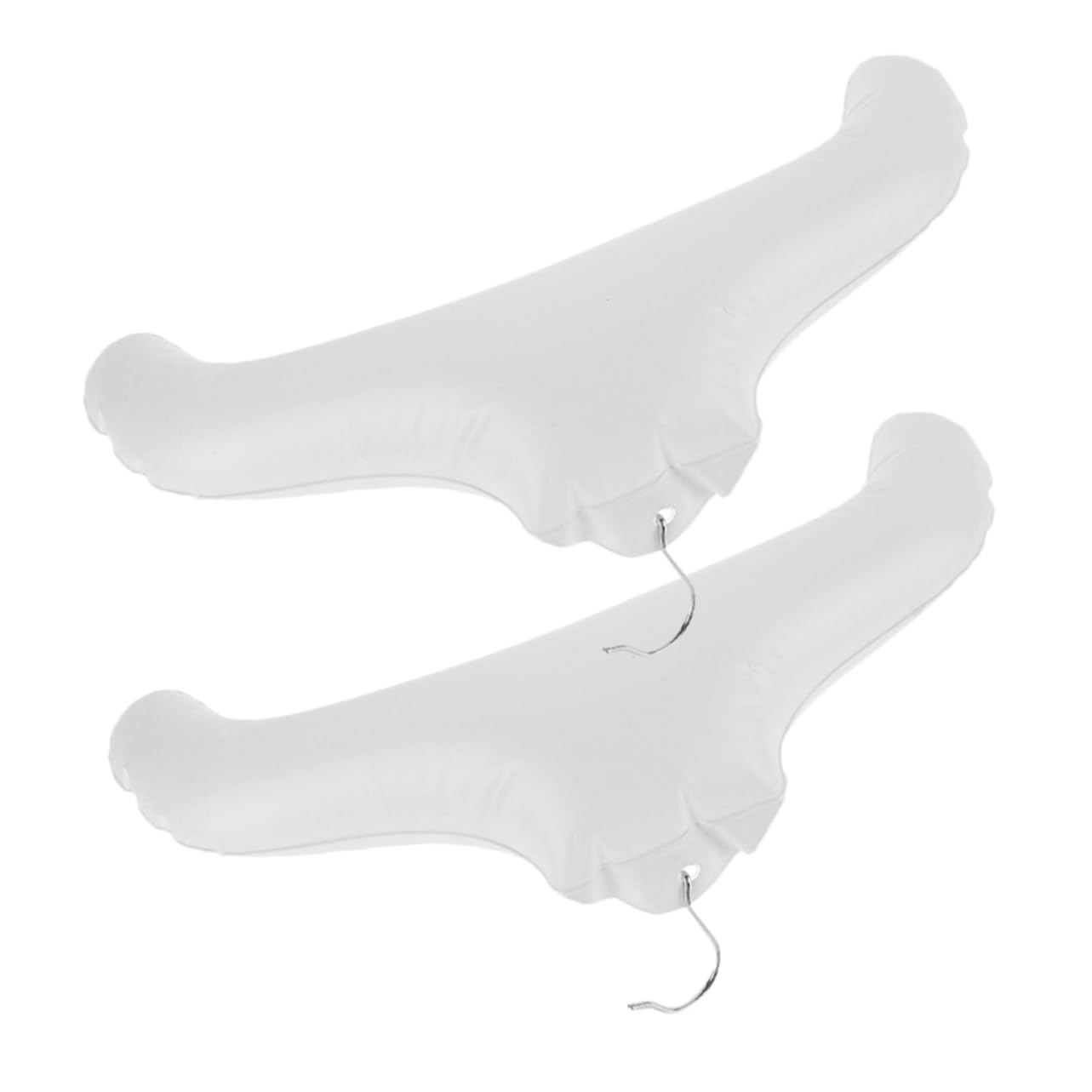 iplusmile 5 Set Gruccia Gonfiabile Stendibiancheria Gonfiabile Gancio Portatile Viaggiare Organizzatore Di Vestiti Da Viaggio Grucce Multiple Per Pantaloni Salvaspazio Pvc Silver 2 Pezzi * 5