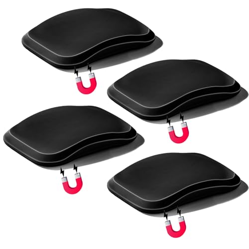 Sifemp Silicone Magnetic for air-tag Case Hidden air-tag Holder for car Supercar Design 2 Strong Magnetic Pads Easy Mount for Car Bike Motorcycle (Black 4pack)