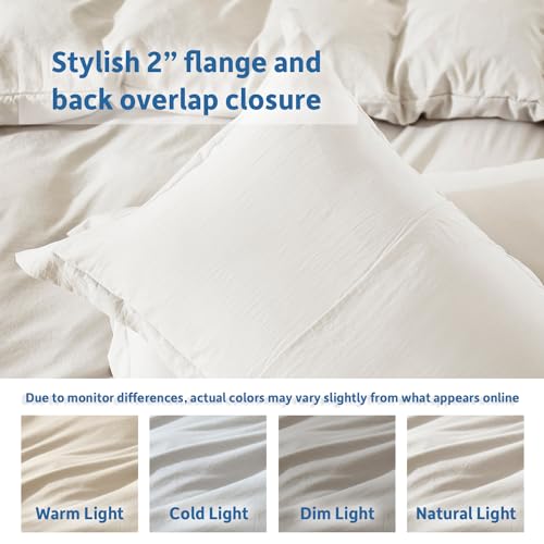 Hearth & Harbor Prewashed Twin Duvet Cover Set, Off White by Hearth & Harbor - Used condition - Image 8