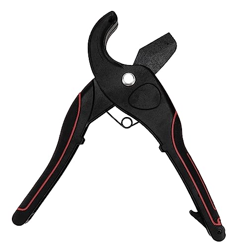 BUTIFULSIC 1pc Hose Scissors Pipe Tube Cutter Electrical Tube Cutting Scissors Plumbing Tools Scissors Heavy Duty Pipe Cutter Scissor for Plumber Electrician Equipment Stainless Steel Black