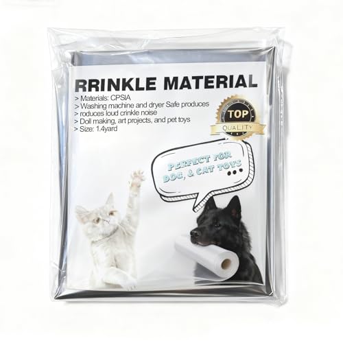 Mokayumi Crinkle Paper for Cat Dog Toys, Noise Making Plastic