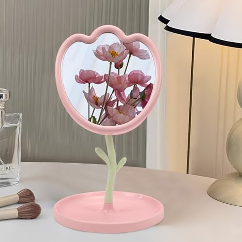 Espejo de Mesa Floral con Bandeja y Ángulo Ajustable miniatura 6