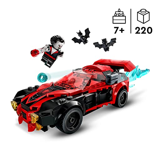 Marvel Miles Morales vs. Morbius, Spider-Man Giocattolo da Costruire per Bambini e Bambine con Macchina da Corsa e Minifigure di Spidey 76244 - Lego - Immagine 1