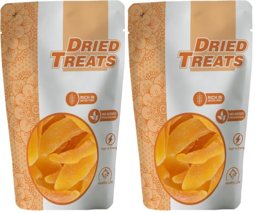 Image of Dried Treats Dried Fruits Nuts And Seeds (Dried Mango, 250Gm) (Pack of 2)