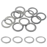 bociloy 12Pcs Bike Pedal Washers, Stainless Steel Spacers for 9/16" Mountain Road Bicycle Pedals, 1mm Thickness Replacement Gaskets for MTB BMX Cycling Parts