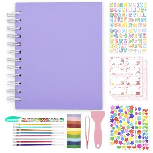 Kids Scrapbook Self Adhesive Photo Album (Purple)
