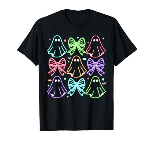 Funny Cute Boo Ghost Spooky Season Glow In Halloween Night T-Shirt