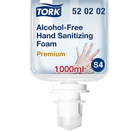Tork Espuma desinfectante para manos sin alcohol, S4, inodora, 1 frasco, 1000 ml, 520202