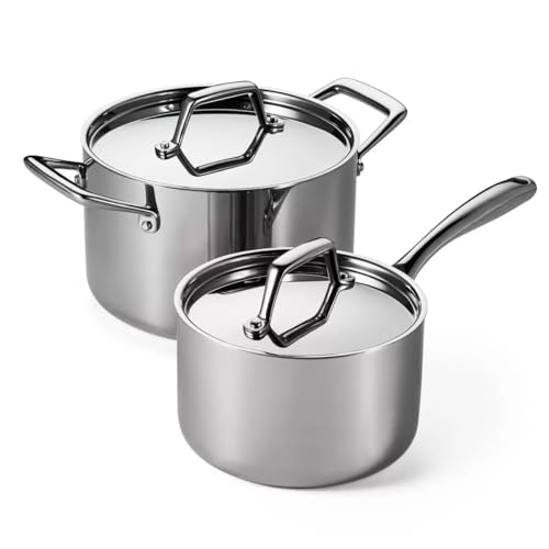 Tramontina Tri-Ply Clad Sauce Pan Set, 4-Piece