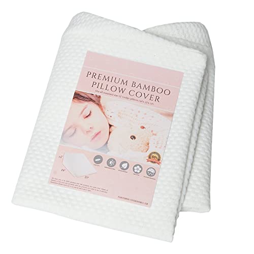 Bamboo Replacement Wedge Pillow Cover (26 X 25 X 7,5) With Zipper - Sweat-Absorbent, Moisture-Wicking, Odor-Free Wedge Pillow Case Cover – White #TOP7