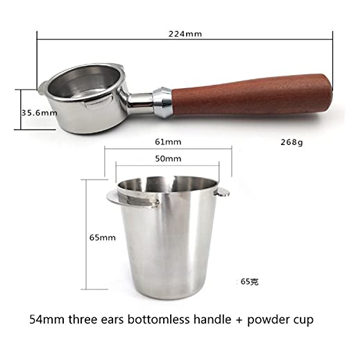 LZhappy Portafiltro de Repuesto de 54 mm, Cesta de Filtro sin Fondo de café, Accesorio de Repuesto para máquina de café… - Imagen 4