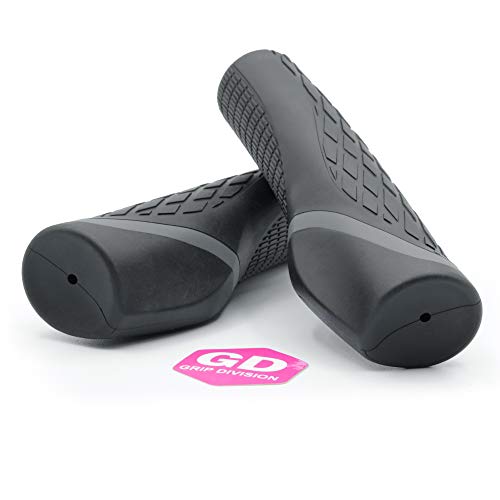 GD Grip Division ® ergonomische Fahrradgriffe, weich und komfortabel, schwarz Cover