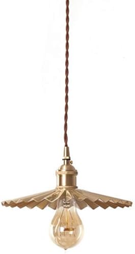 Elegante lámpara de araña de una sola cabeza estilo nórdico japonés, luz colgante de latón retro para isla de cocina, porche, balcón