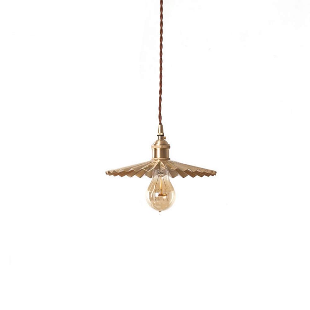 Lampe suspendue à lustre rétro plissé au design suspendu pour plafond de salon