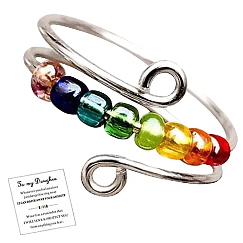 2024 New Rotatable Ring-Open Mood Rings, Stress Relieving Rings
