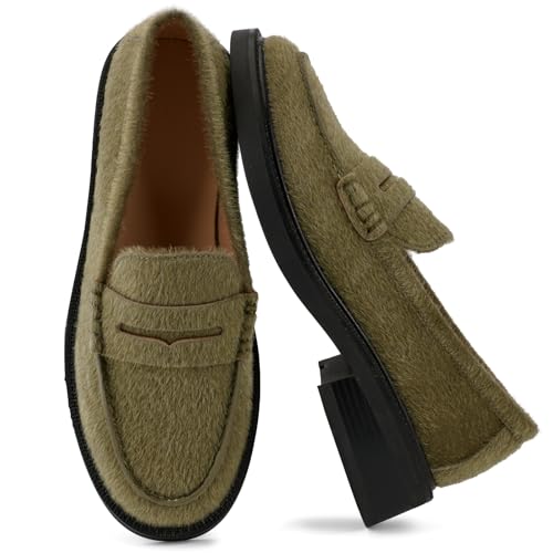 Image of Loafers for Women, Classic Penny Slip On Flat Dress Shoes