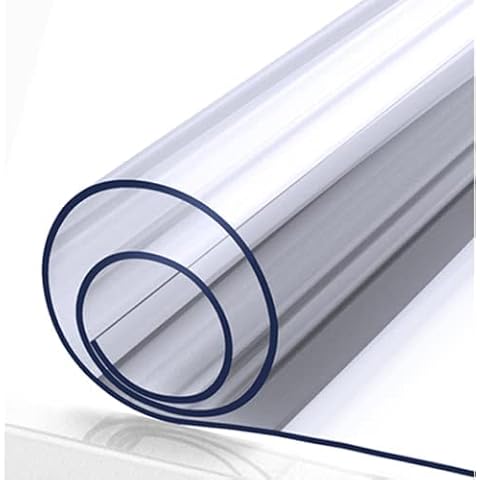 uyoyous Clear PVC Tablecloths 200x100cm Clear Table Protector Cover 2mm Wipeable Transparent PVC Table Cloth Waterproof Soft Glass Table Cover for Desk Dining Table Cover