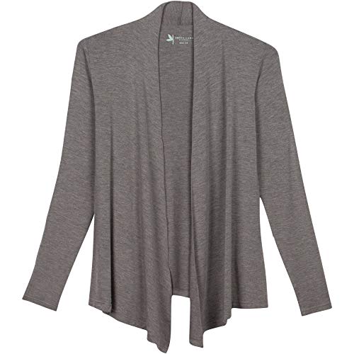 Shedo Lane Women's Long Sleeve Cardigan Sweater - UPF 50+ Heather Gray Medium