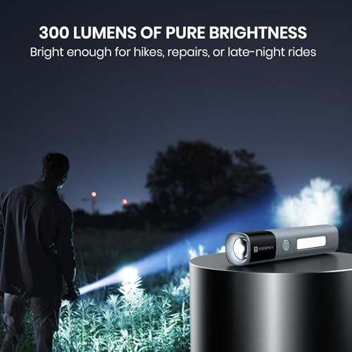 Image of Portronics Eco Glow 2 Tactical Rechargeable Flashlight Torch for Car & Road Emergencies, Adjustable Focus with Telescopic Zoom, Dual Brightness & SOS Modes, 1200mAh Battery for Camping & Hiking