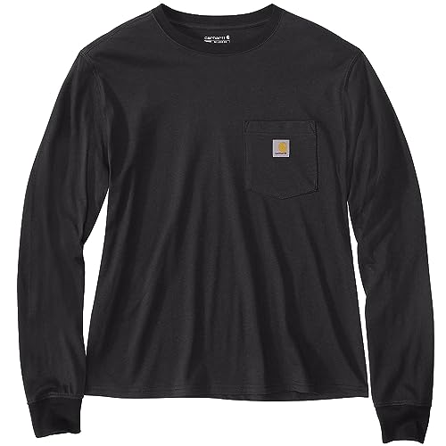 Carhartt Women's Long-Sleeved Shirt Lightweight L/S Pocket, black, M