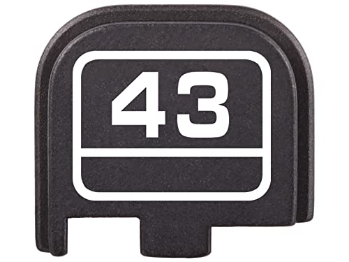 NDZ Performance Slide Cover Back Plate for Glock 43 43X 48, 9mm, Laser Engraved Anodized Aluminum in Black, Made in The USA - G Square Model 43