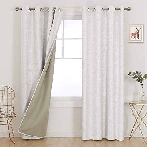 Deconovo Decorative Insulating Blackout Curtains Energy Efficient Window Curtains with Microfiber Lining