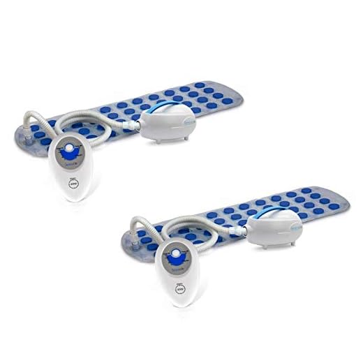 SereneLife PHSPAMT22 Therapeutic Bathtub Spa Mat Pad Massager with Massaging Air Bubbles and Remote Control for Bath Tub Body Massage Therapy (2 Pack)
