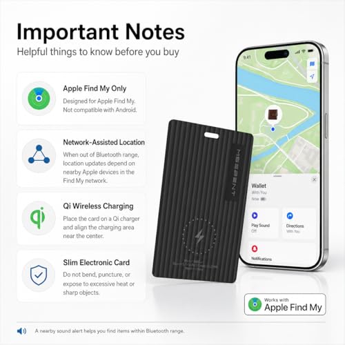 MSEBENT Wallet Tracker Card (Apple Find My, Wireless Charging) — view 4
