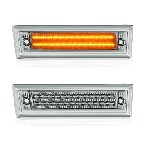 Ixcnet Led Side Marker Light Replacement For 1981-1991 Chevy/Gmc C/K 1500 2500 C10 C20 Suburban Blazer Jimmy, Front Fender Led Side Marker Lights Driver And Passenger Side, 1 Packs #TOP19