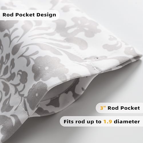 Driftaway 810063212902 Damask Curtains Valances For Windows Farmhouse Style Floral Medallion Patterned Samantha Kitchen Bedroom Livingroom Valance Curtain Single 106 Inch thumb #6