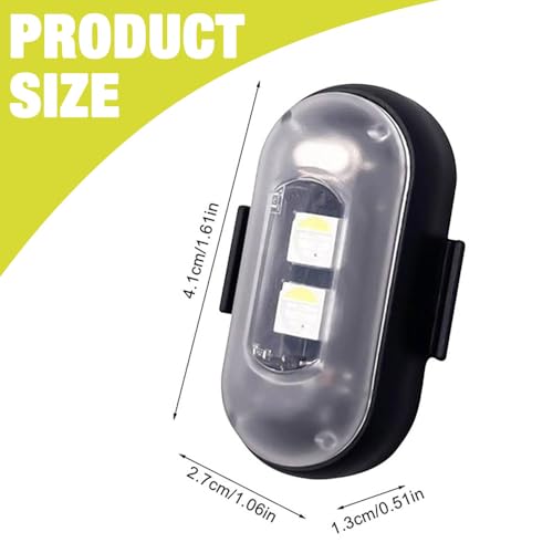 FENYW 6 Stück Kabellose LED Lichter, 8 Farben Wasserdicht Blitzlicht mit Fernbedienung, USB-Aufladung Antikollisionslichter, USB Aufladung Blitzleuchte für Motorrad, Drohne, Camping, Angeln