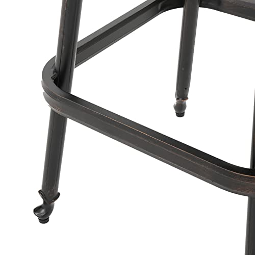 Christopher Knight Home Avon Outdoor Cast Aluminum Bar Stool, Shiny Copper #TOP7