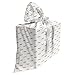 ABAKUHAUS Hot-Dog Sac Cadeau pour Fête Prénatale, Minimaliste Alimentaire Doodle, Pochette en Tissu Réutilisable de Fête avec 3 Rubans, 70 x 80 cm, Sable, Marron, Blanc