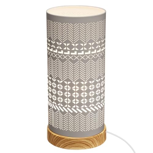 Atmosphera - Lampe tactile Lamby blanche - métal ajouré H28 cm - Modèle 2