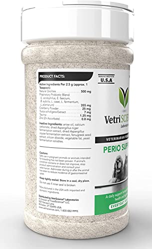 Vetriscience Perio Support Teeth Cleaning Dental Powder For Dogs And Cats, Up To 192 Servings – Clinically Proven To Reduce Plaque And Tartar #TOP1