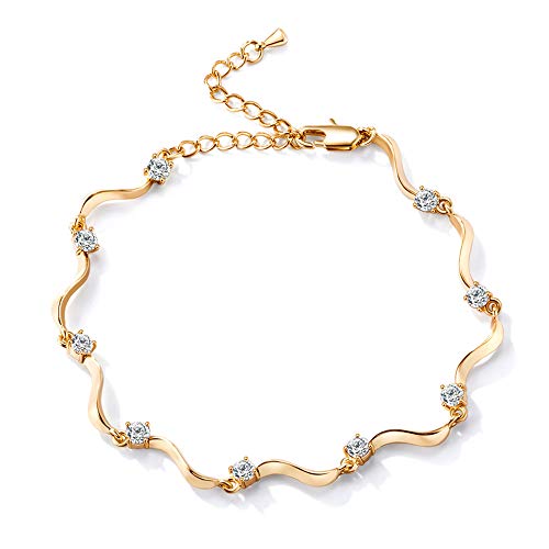 Softones 14K Gold Anklets for Women Cute Zircon Heart Ankle Bracelets for Tenn Girls Boho Beach Foot Bracelet Jewelry Gifts